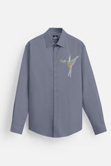 Embroidered bird motif