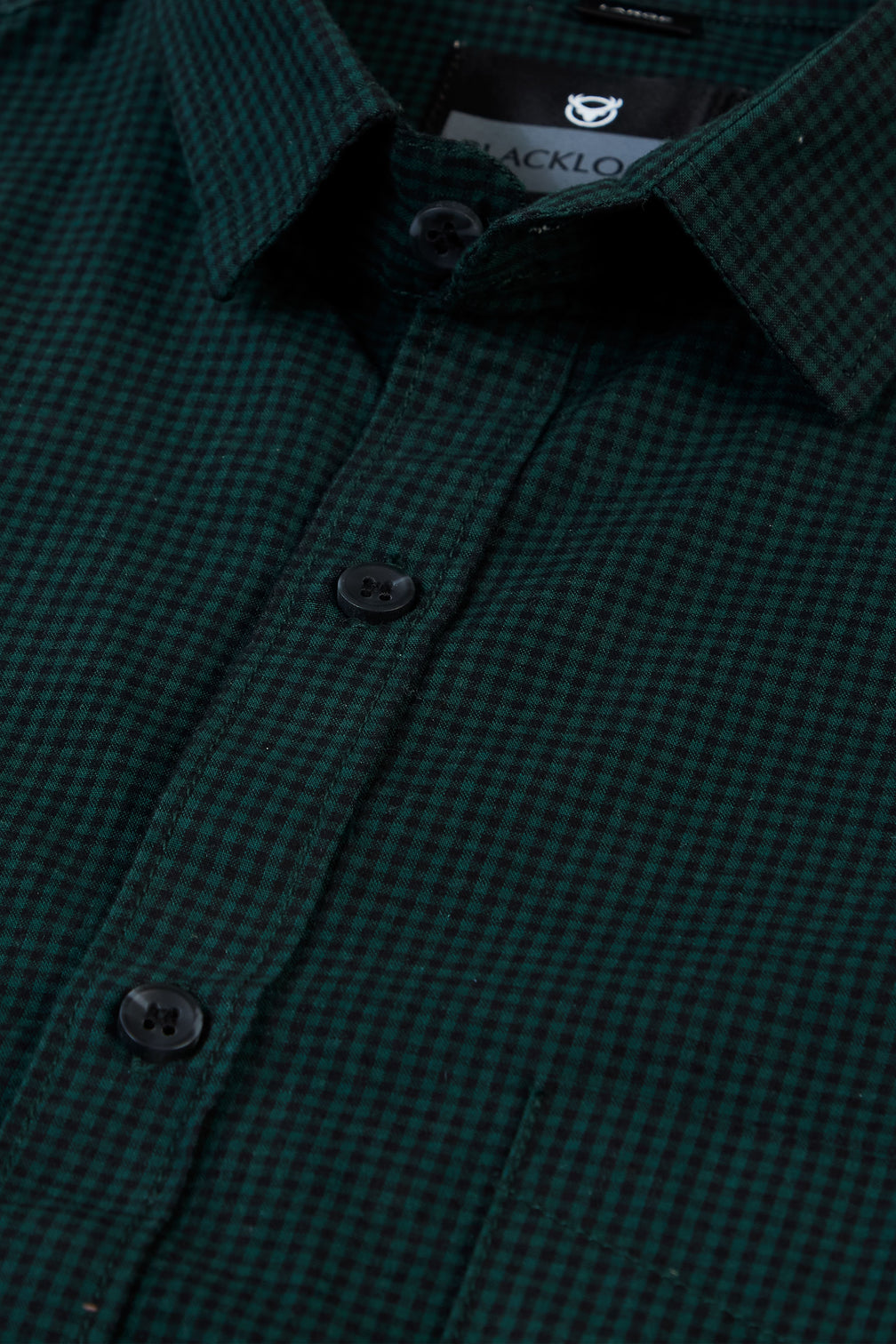 Dark Green Checkered Casual Shirt for Men