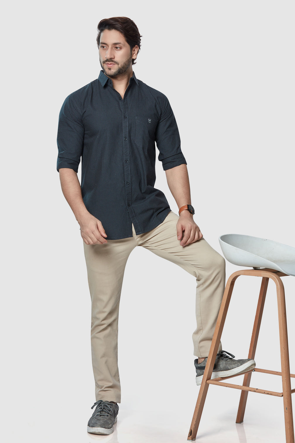 Men's Checkered Casual Shirt – Full Sleeves