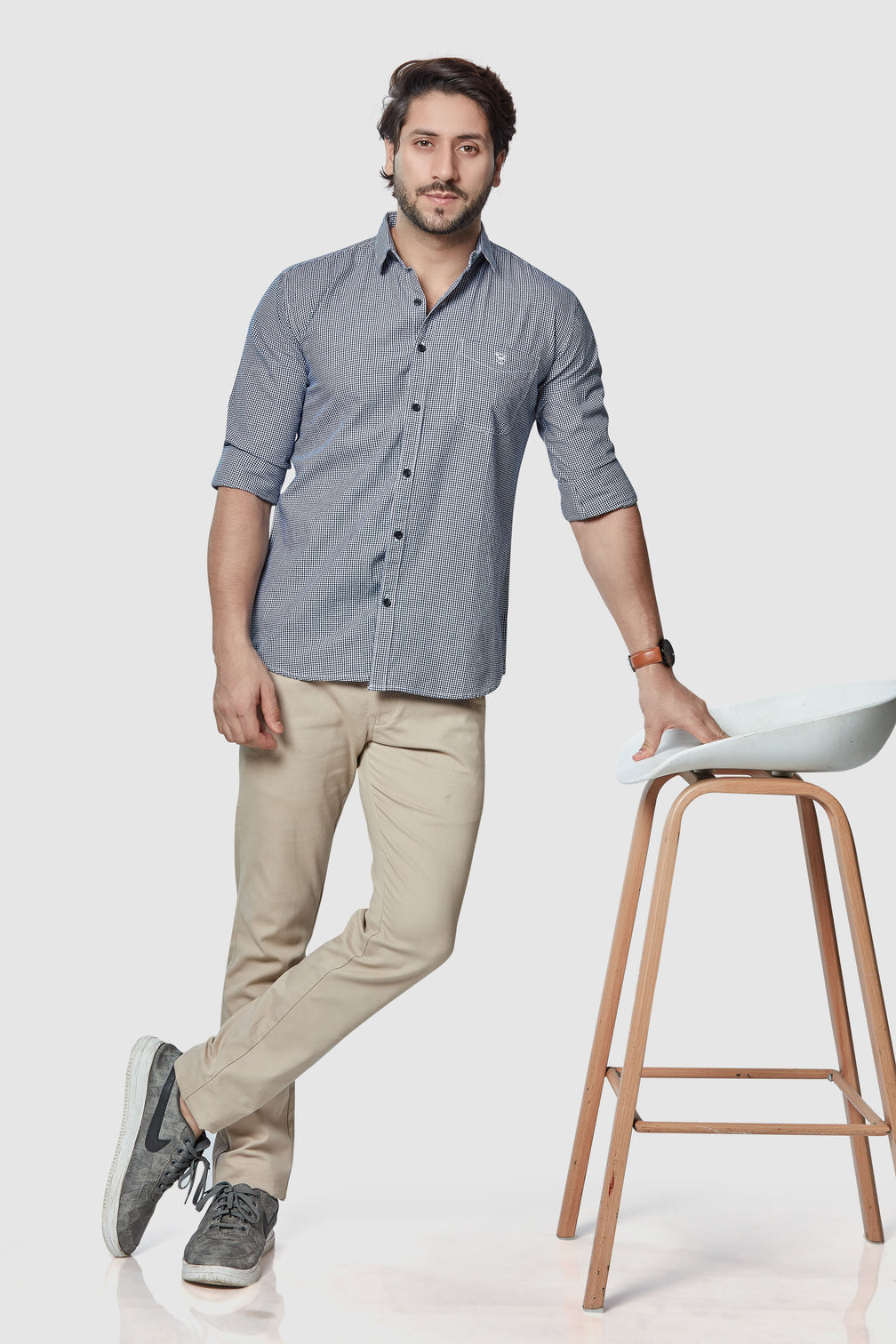 Men's Full Sleeve Checkered Casual Shirt
