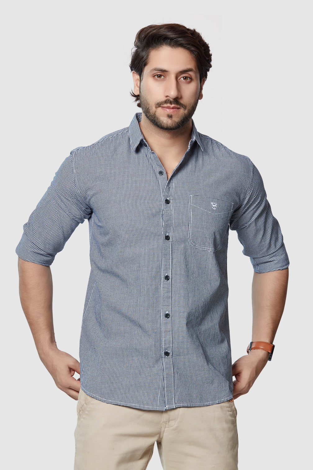 Men's Full Sleeve Checkered Casual Shirt