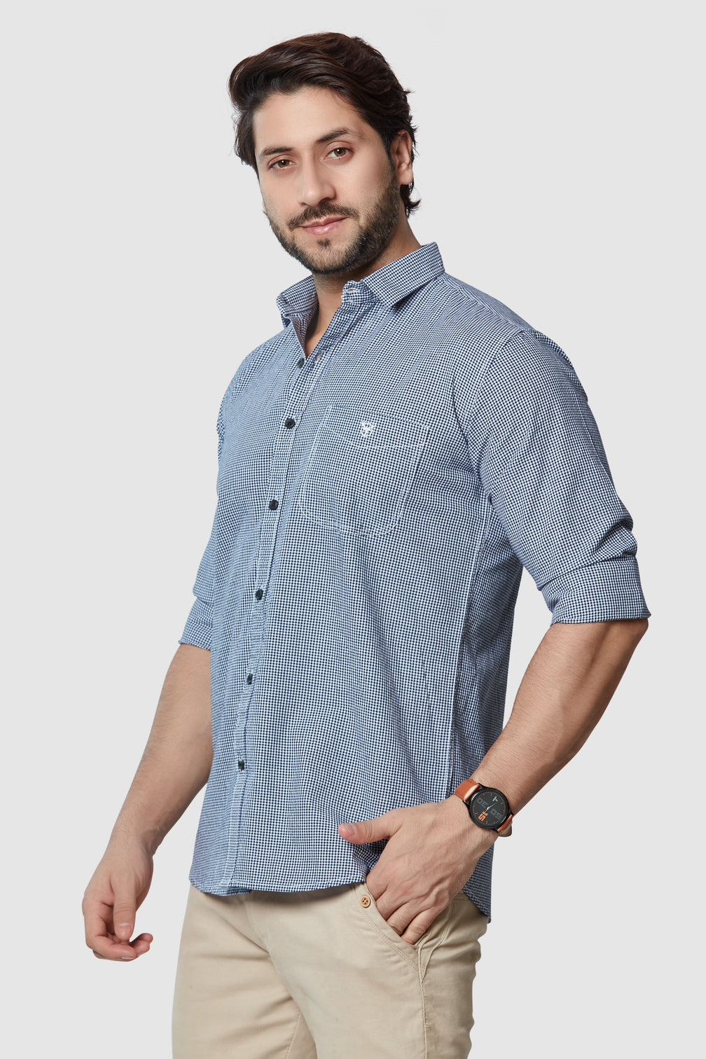 Men's Full Sleeve Checkered Casual Shirt