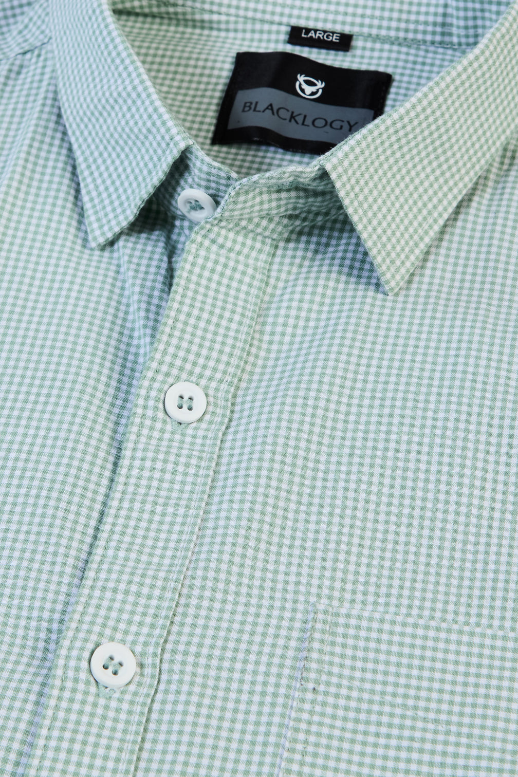 Cool Mint Checkered Full-Sleeve Shirt for Men
