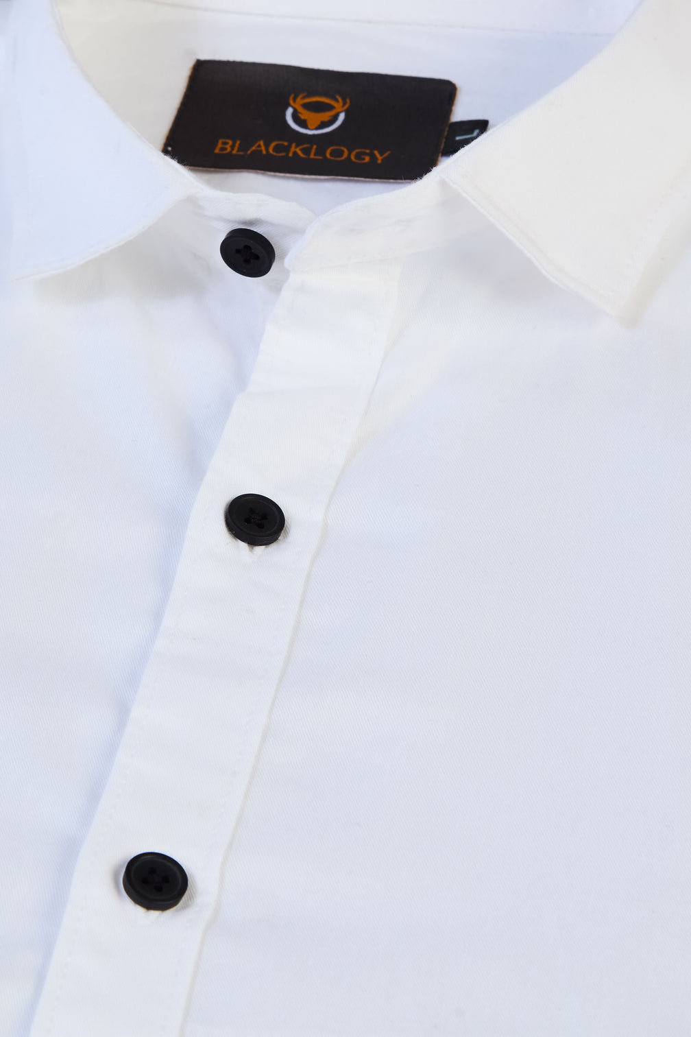 White Cotton Classic Shirt for Man's