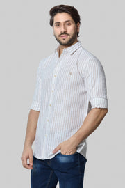 White Stripes Slim Fit Shirt