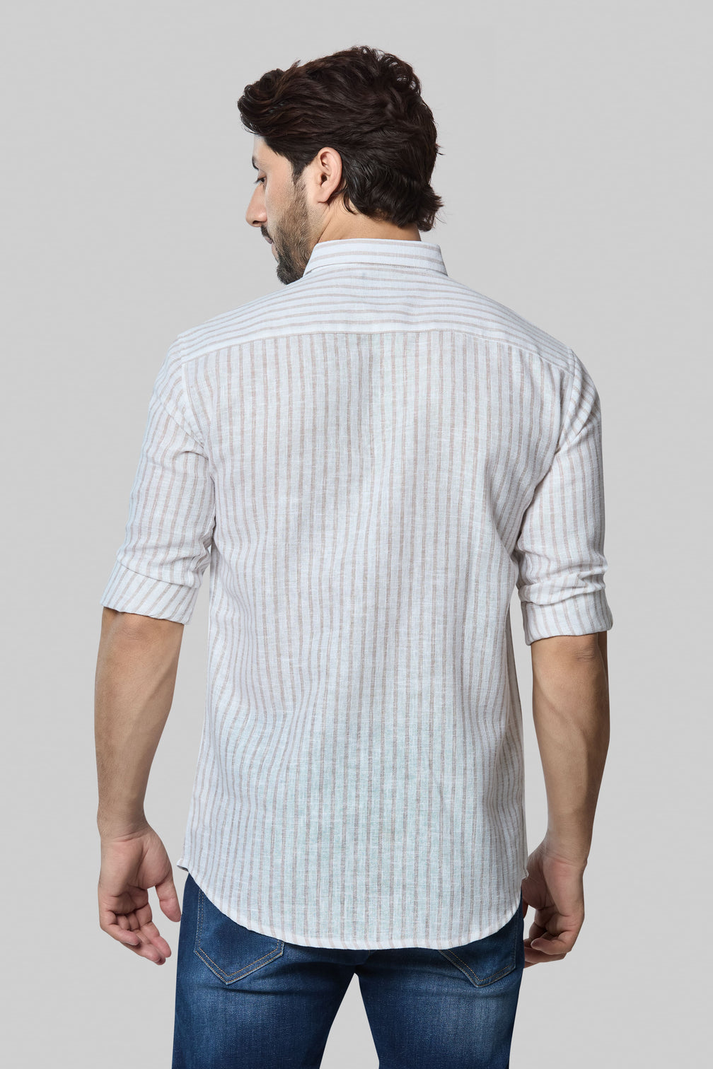 White Stripes Slim Fit Shirt