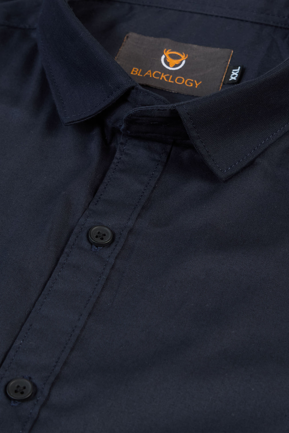 Men's Cotton Dark Blue Slim Fit Shirt