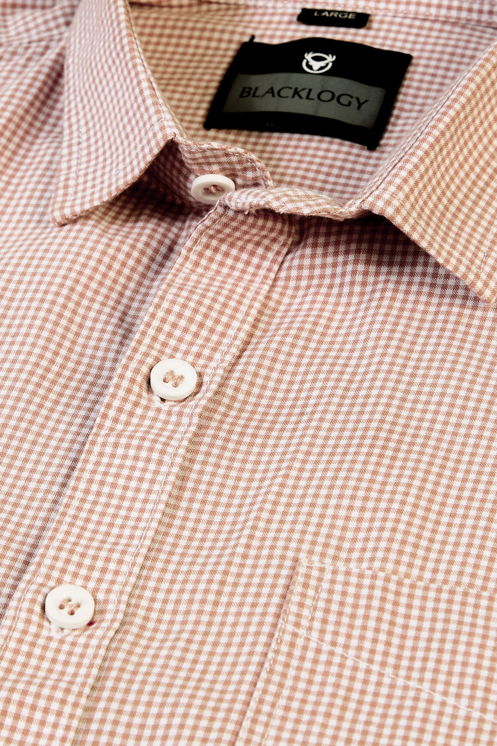 Small Check Pattern Shirt for Men
