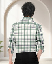 Blacklogy Men’s Premium Slim Fit Cotton Checkered Yellow and Green Shirt | Full Sleeves | Stylish Casual & Party Wear Shirt with Pocket