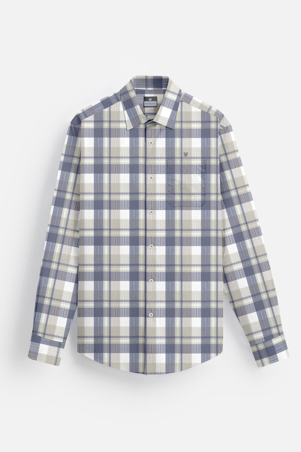 Blacklogy Men’s Premium Slim Fit Cotton Checkered Shirt | Full Sleeves | Stylish Casual & Party Wear Shirt with Pocket