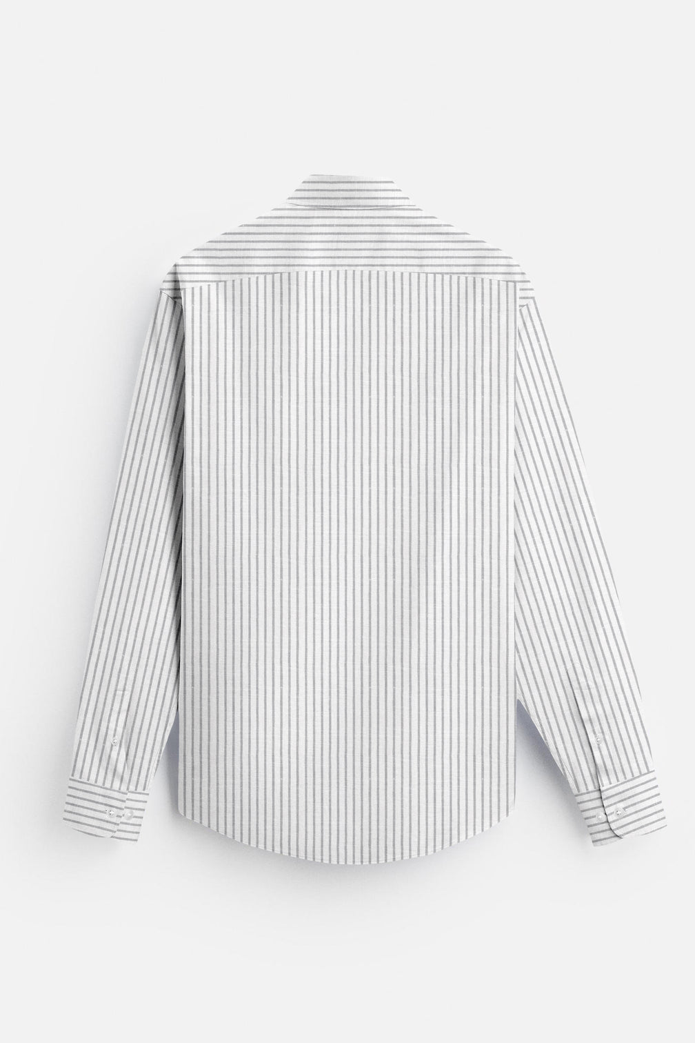 Blacklogy Men's Premium Thin Grey Vertical Striped Linen Shirt | Full Sleeve Slim Fit Formal and Casual Shirt for Office & Outing | No Fade | Breathable Fabric