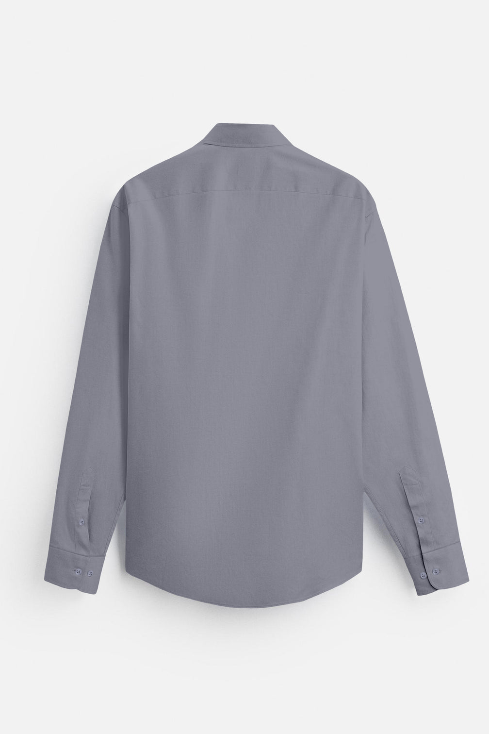 Blacklogy Men's Premium Satin Solid Shirt – Silver | Stylish Slim Fit Formal Shirt with Logo