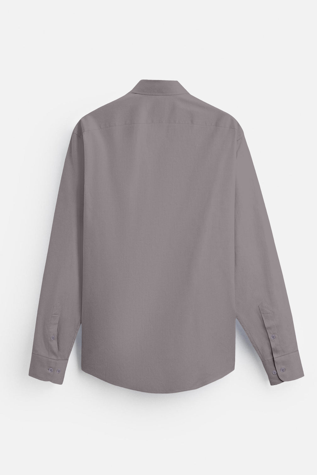 Blacklogy Men's Premium Satin Solid Shirt – Grey | Stylish Slim Fit Formal Shirt with Logo