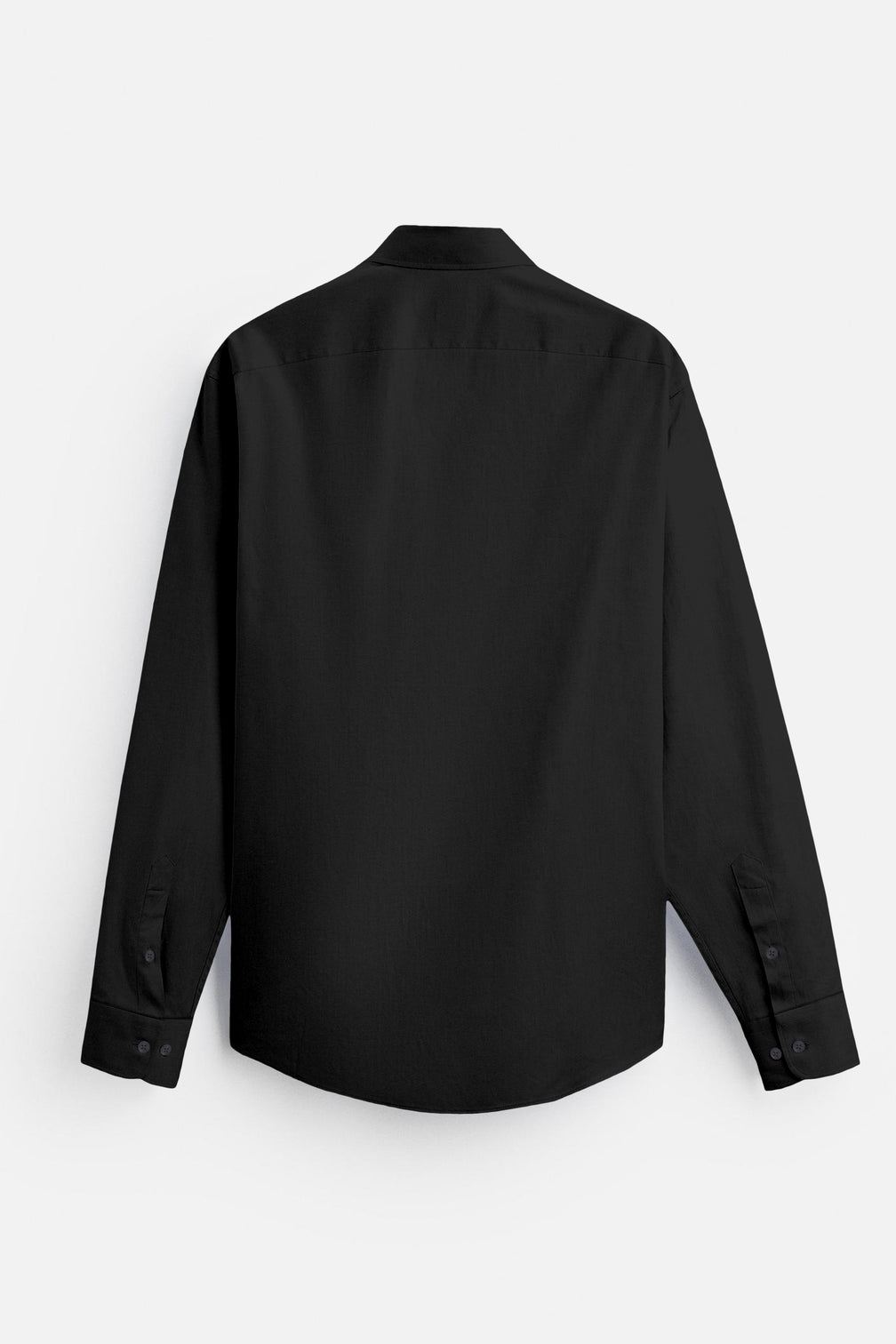 Blacklogy Men's Premium Satin Solid Shirt – Black | Stylish Slim Fit Formal Shirt with Logo