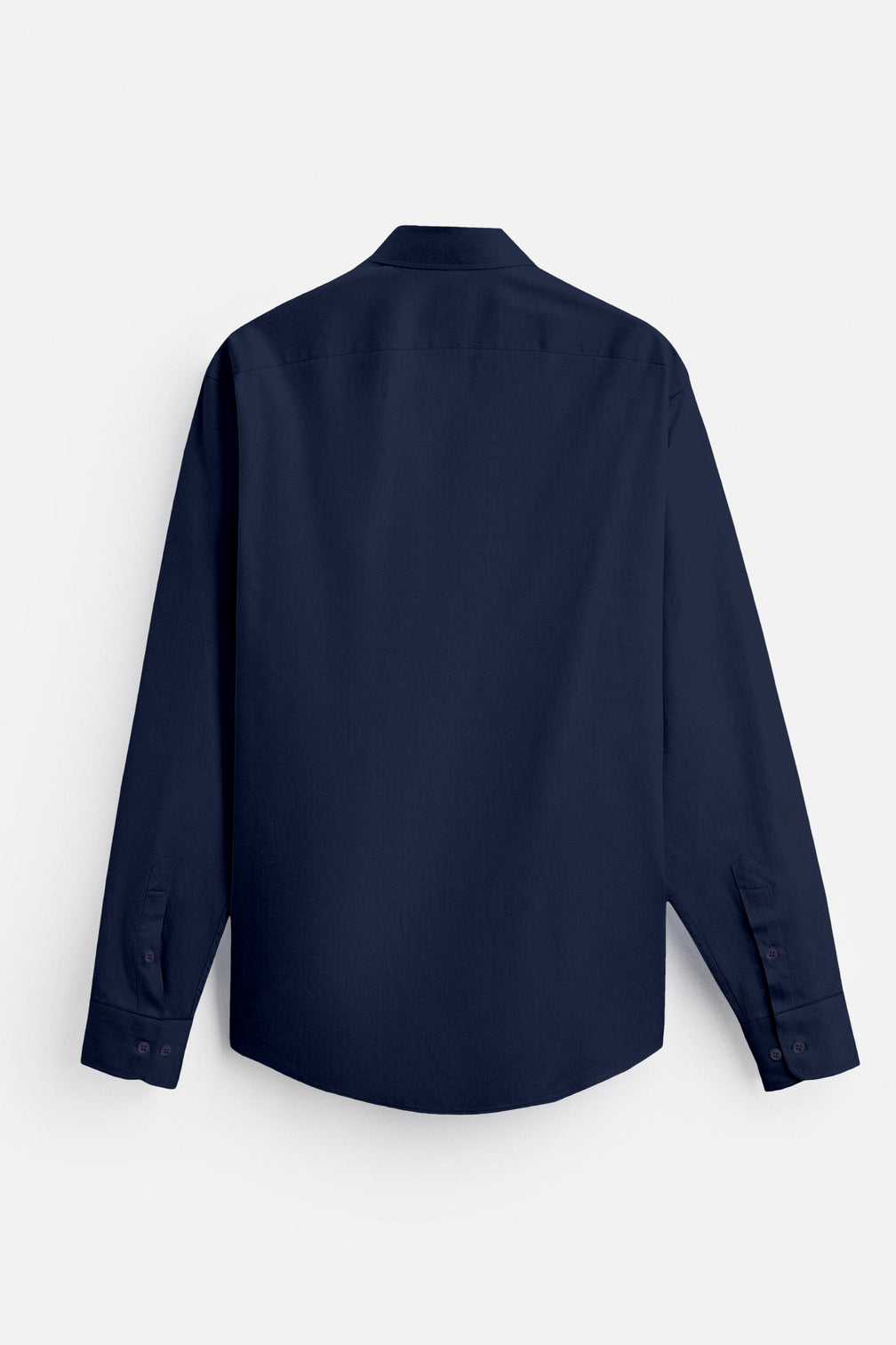 Blacklogy Men's Premium Cotton Dark Blue Double Pocket Shirt