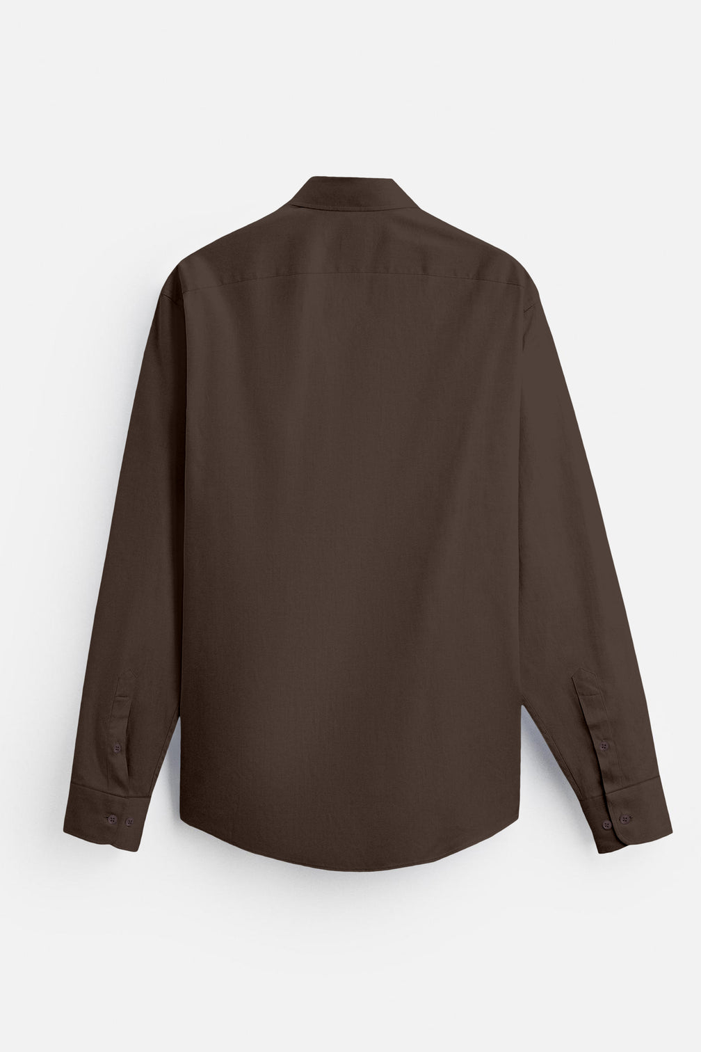 Blacklogy Men's Premium Satin Solid Shirt – Chocolate Brown | Stylish Slim Fit Formal Shirt with Logo