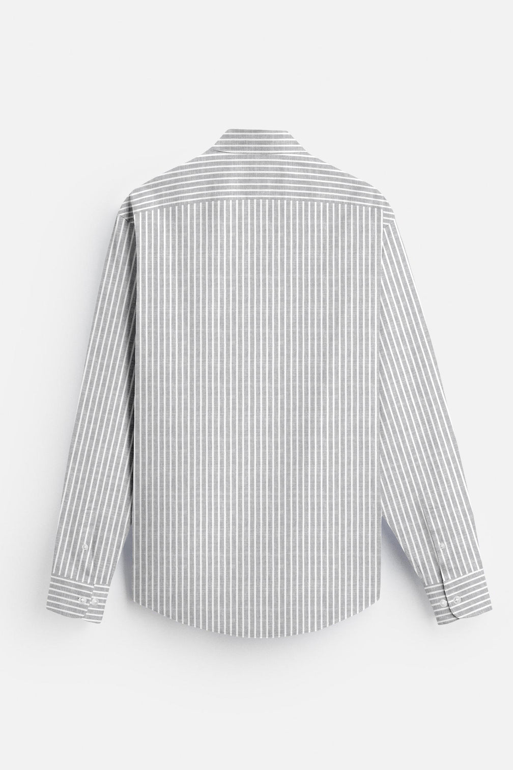 Blacklogy Men's Premium Thick Grey Vertical Striped Linen Shirt | Full Sleeve Slim Fit Formal and Casual Shirt for Office & Outing | No Fade | Breathable Fabric