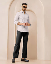 Blacklogy Men’s Premium Striped Shirt – 100% Cotton Slim Fit with Chest Pocket | Full Sleeve, Soft Fabric | Maroon Vertical Stripe Formal/Casual Shirts